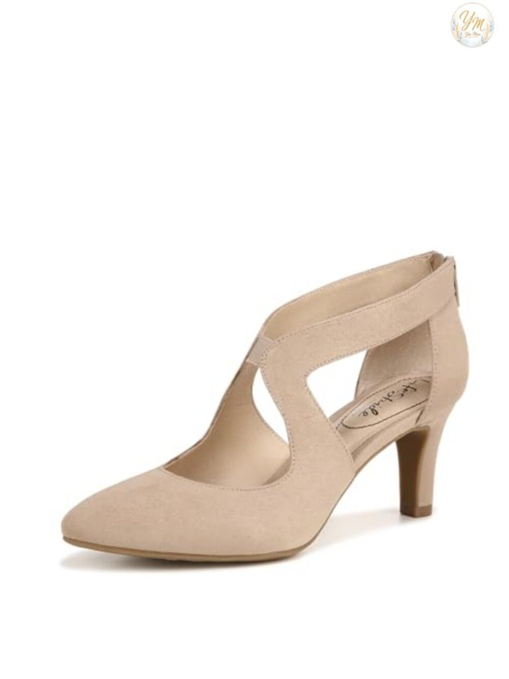 LifeStride Women's Heeled Pumps with Zipper Closure Soft System Comfort 2.75"